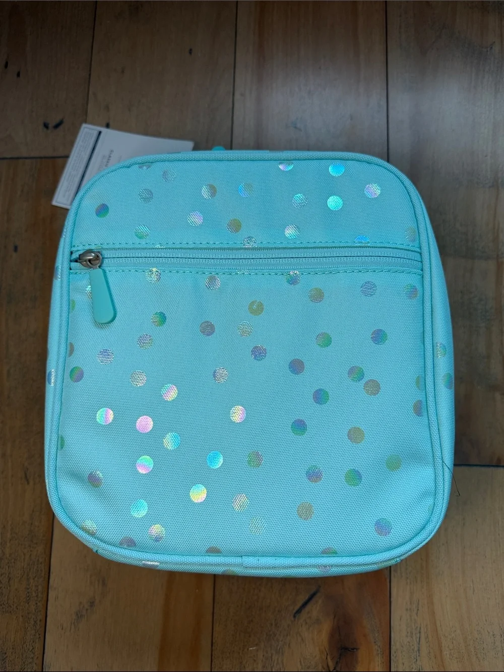 BRAND NEW Pottery Barn Teen Gear Up Turquoise Polka Dot Lunch Bag